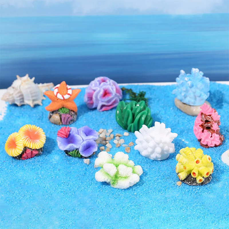 Planted Aquarium Accessories - Colorful Resin Aquarium Mini Artificial Coral