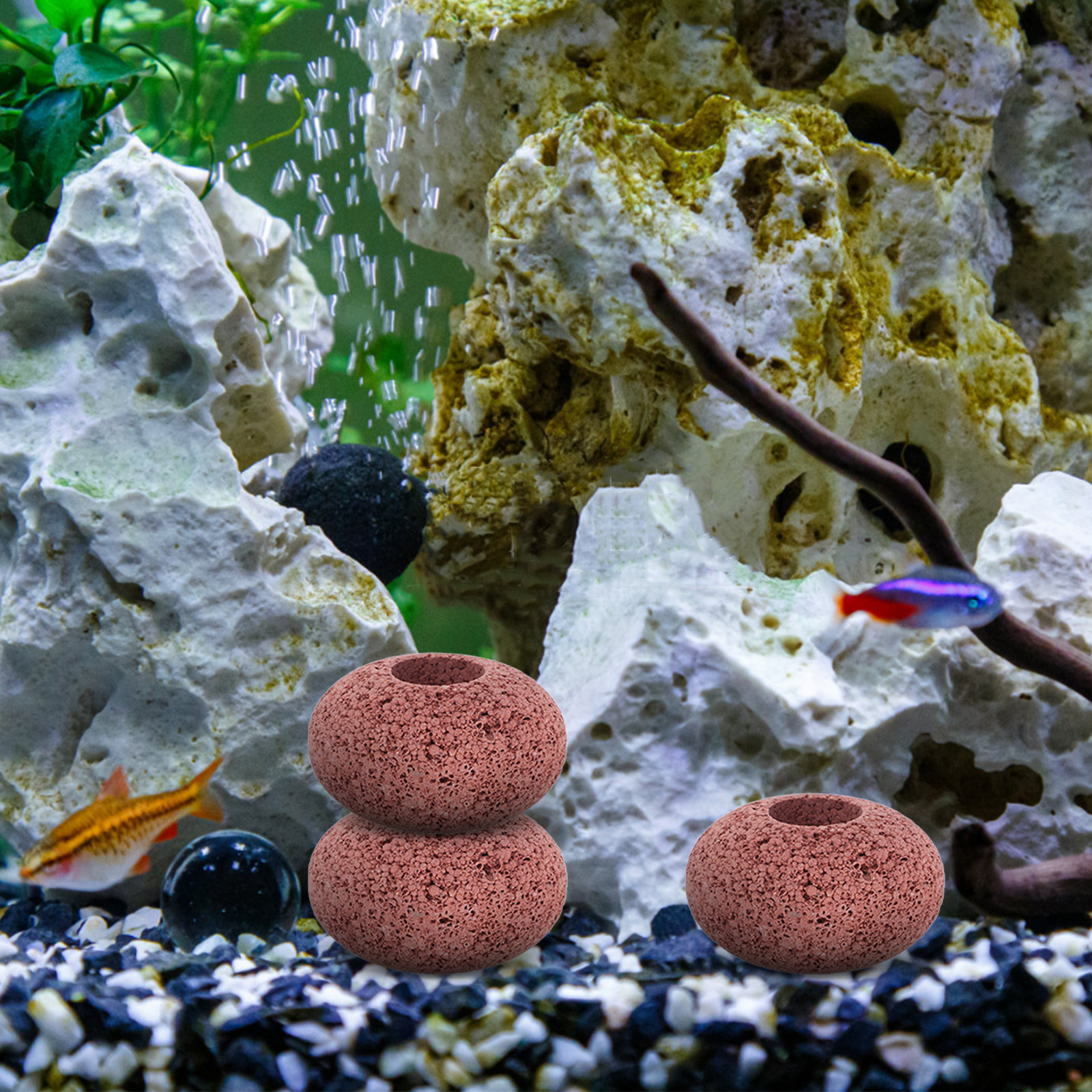 6Pcs Volcano Aquarium Rock Dec - Planted Aquarium Ph ulasan dan harga