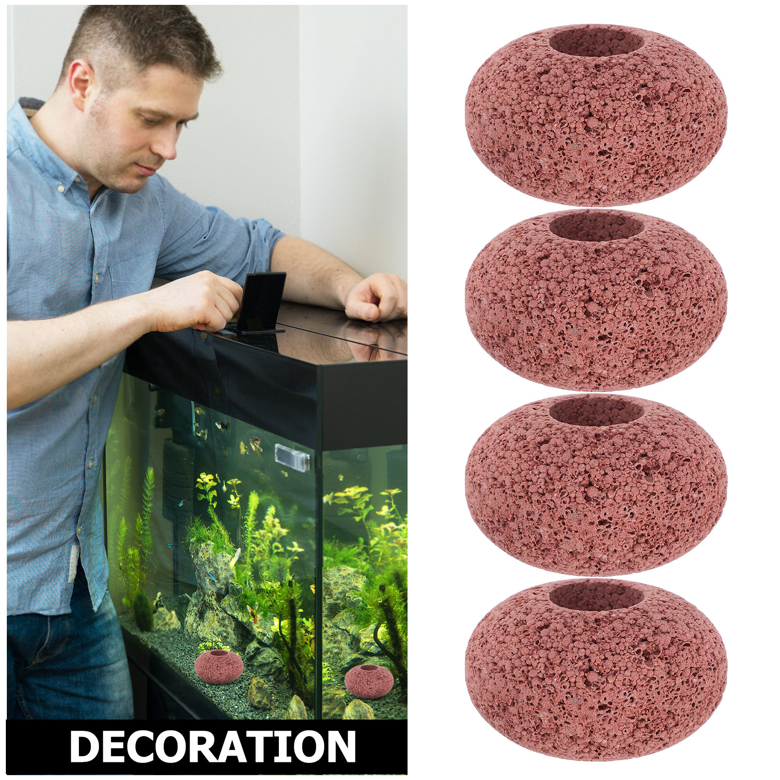 6Pcs Volcano Aquarium Rock Dec - Planted Aquarium Ph ulasan dan harga