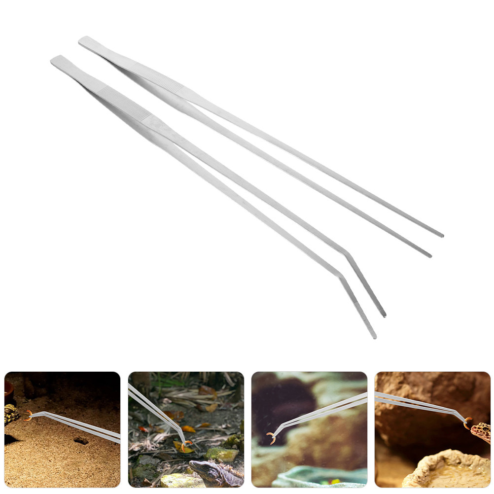 2Pcs Extra Long Aquarium Tongs - Planted Aquarium Tips ulasan dan harga