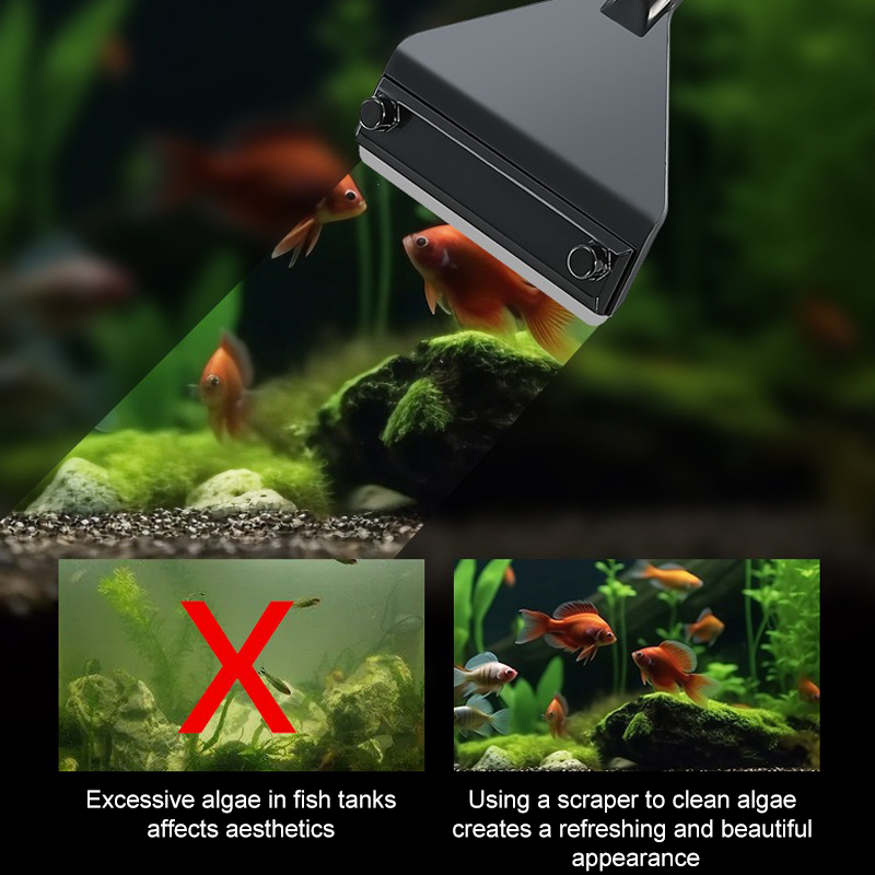 Aquarium Algae Remover Aluminu - Planted Aquarium Tool Kit ulasan dan harga