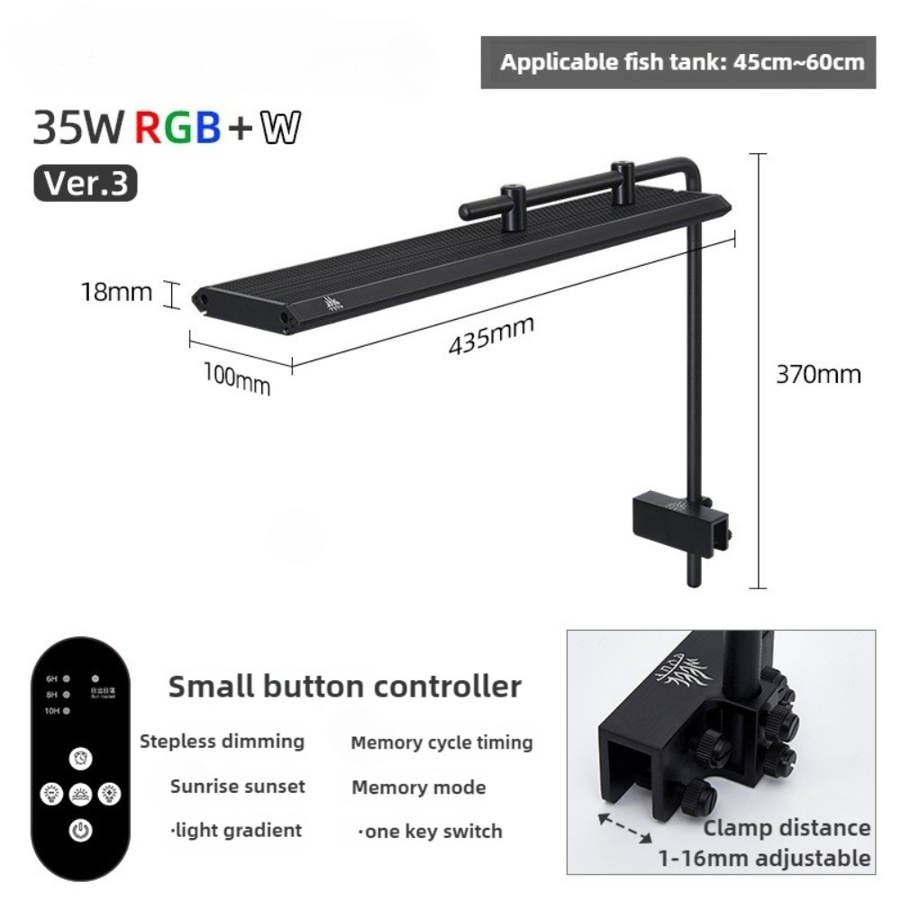 LED Aquarium Light Sunrise Day - Planted Aquarium Cycling ulasan dan harga