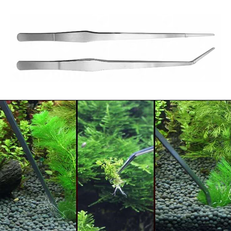 27cm 38cm Stainless Steel Curv - Planted Aquarium Tools ulasan dan harga