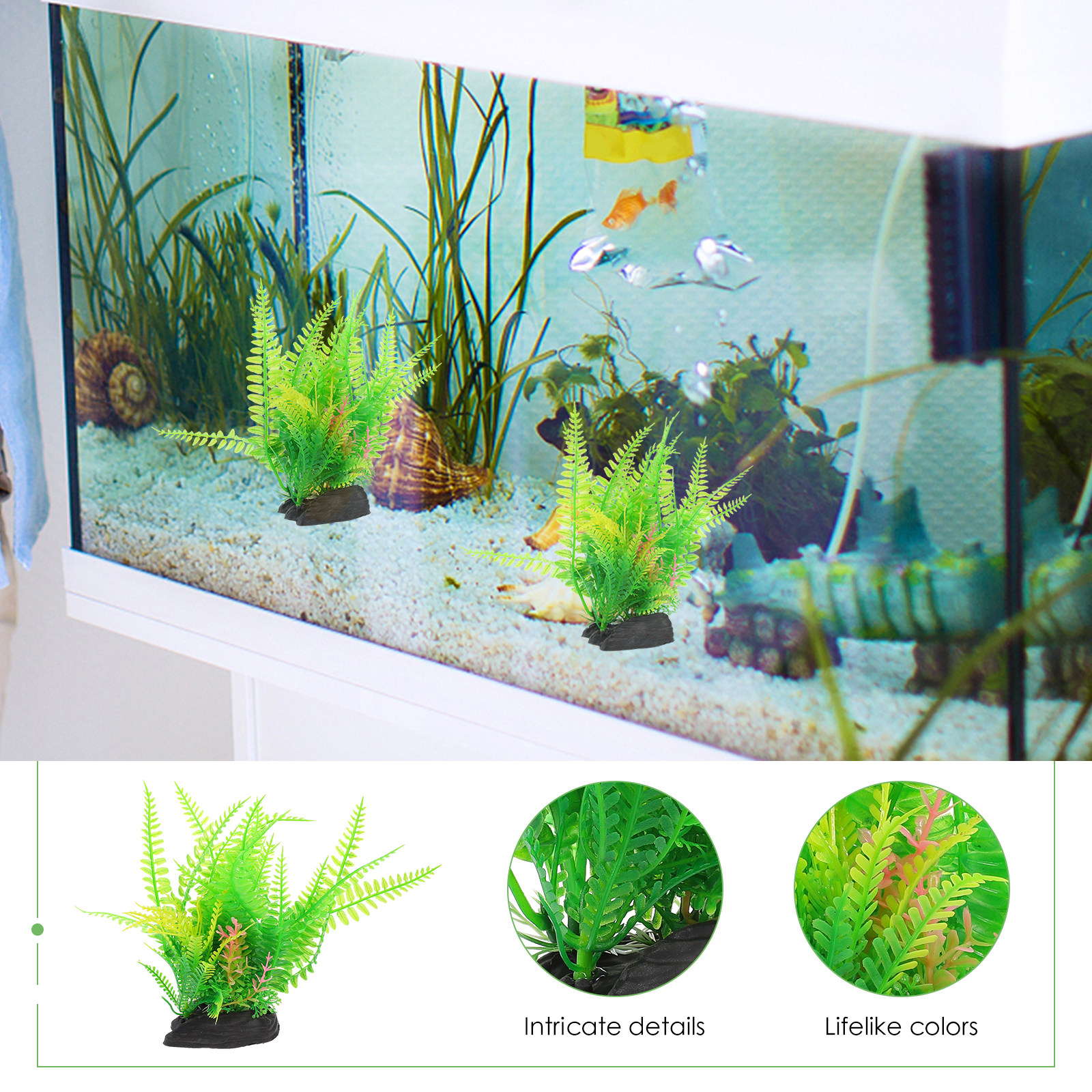 2Pcs Artificial Aquarium Plant - Planted Aquarium Maintenance ulasan dan harga