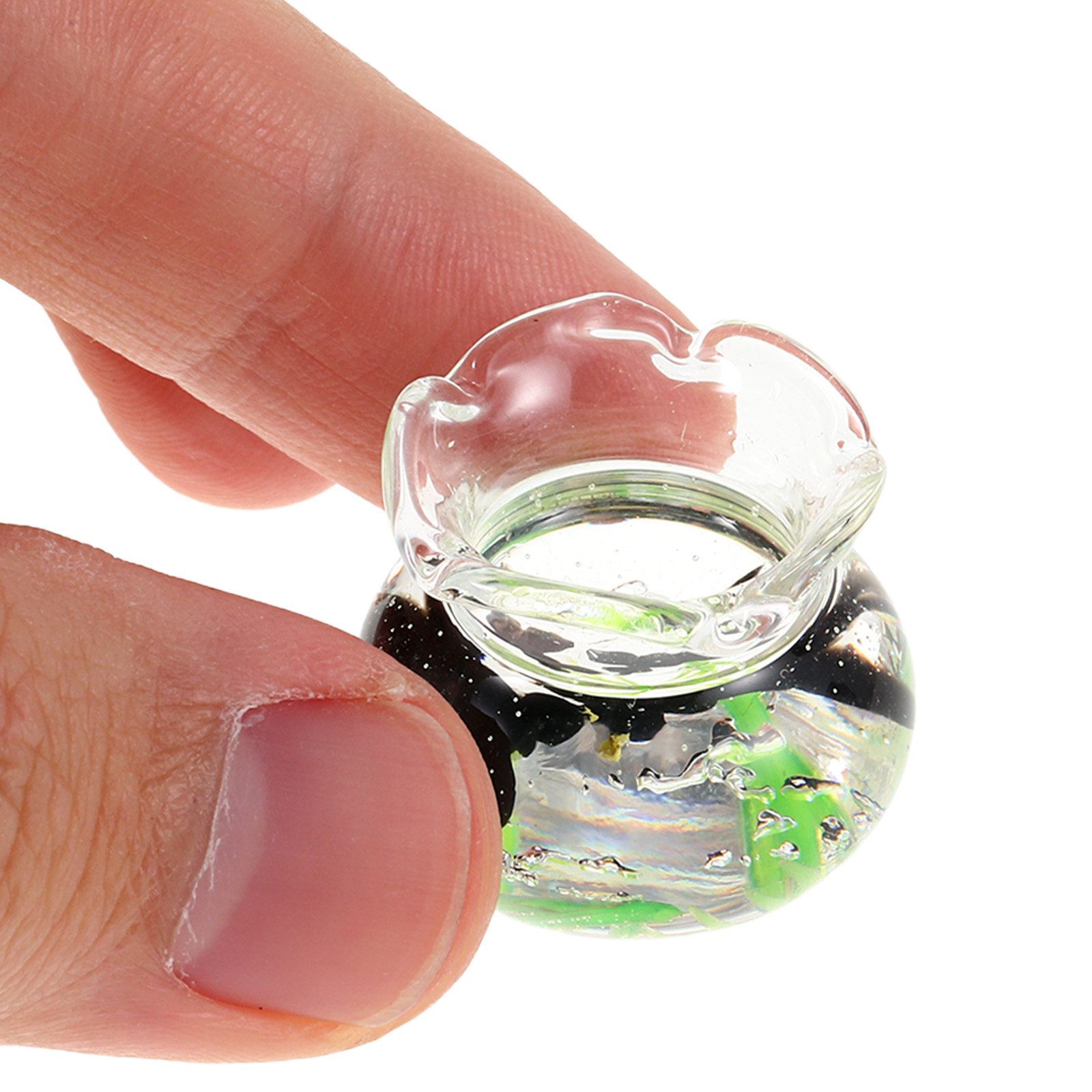 Mini Round Resin Fish Bowl Tin - Planted Aquarium Accessories ulasan dan harga