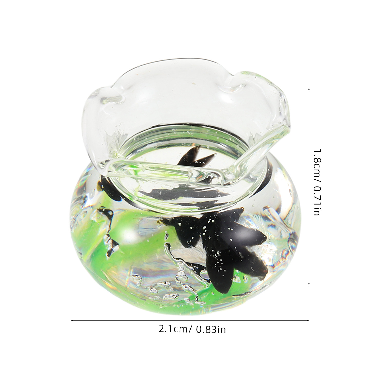 Mini Round Resin Fish Bowl Tin - Planted Aquarium Accessories ulasan dan harga